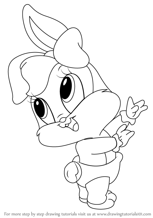 593x844 Learn How To Draw Baby Lola From Baby Looney Tunes (Baby Looney