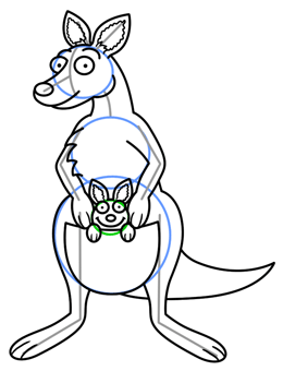 260x351 Cartoon Kangaroo Step By Step Drawing Lesson