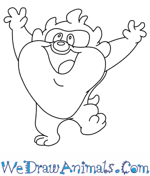 300x350 How To Draw Baby Taz From Looney Tunes