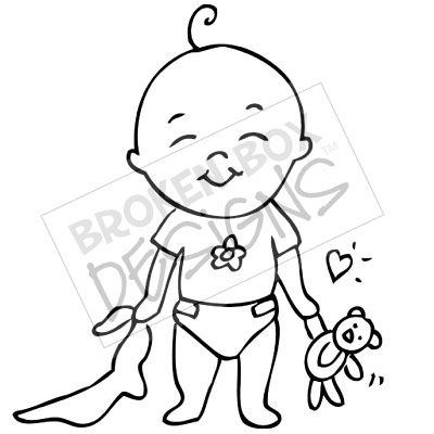 400x400 Baby With Blankie