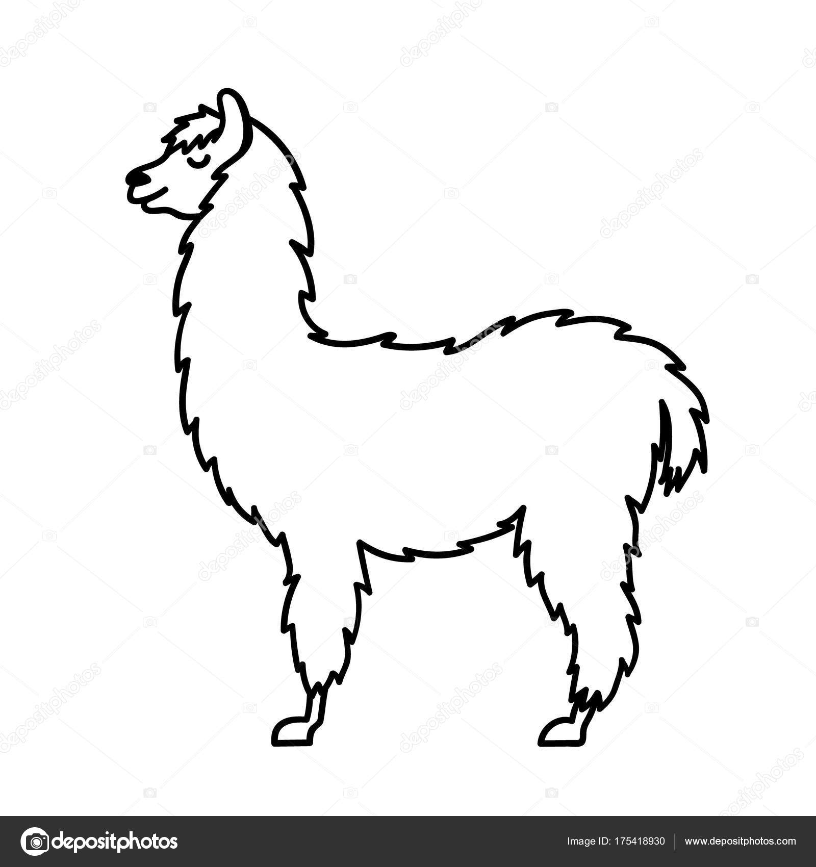 1600x1700 Vector Illustration Of Cute Character South America Lama
