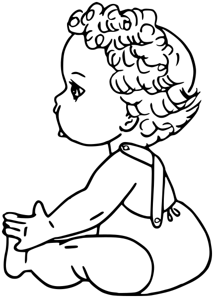 431x600 Baby Girl Outline