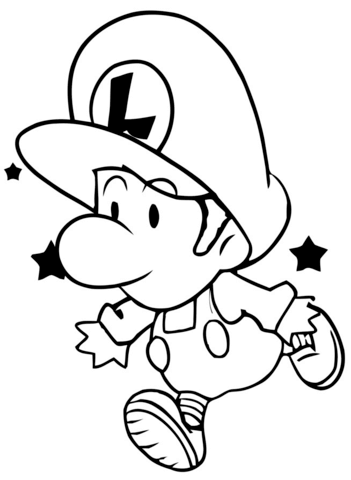 351x480 Baby Luigi Coloring Page Free Printable Coloring Pages