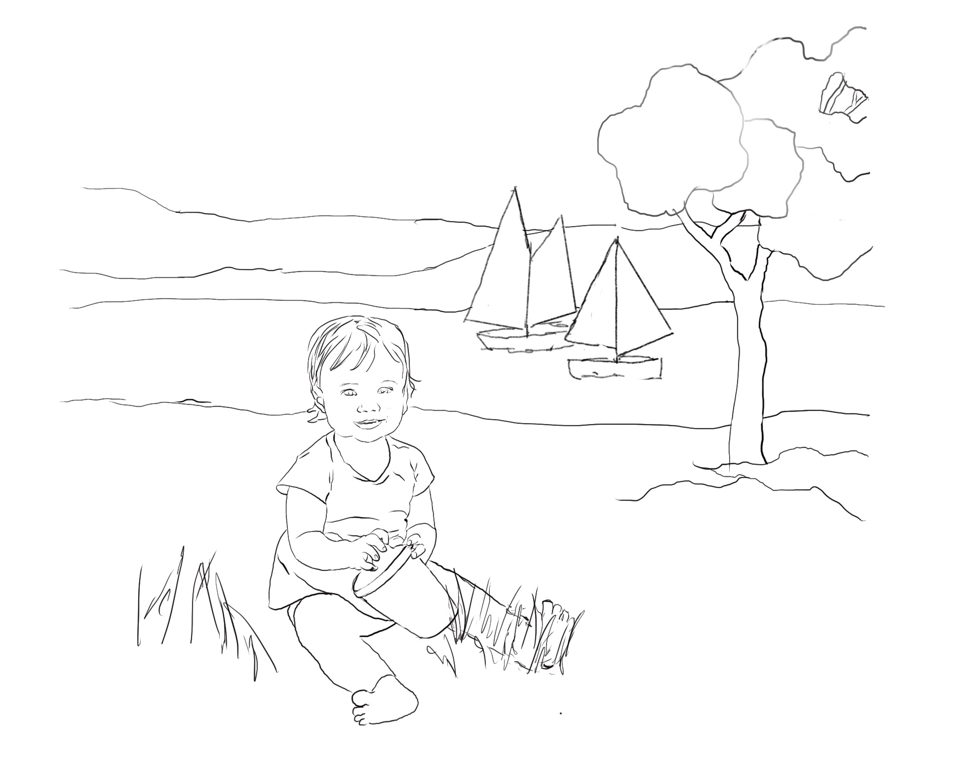 1983x1532 June 26, 2018 Historic Mayville Simple Painting Class Baby