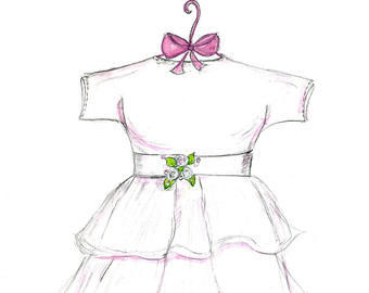 340x270 Sketch Baby Gown Etsy