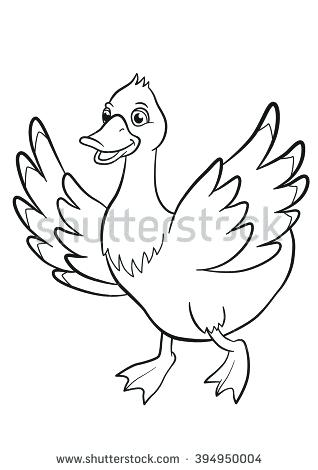 318x470 Cute Duck Coloring Pages Cute Cartoon Duck Wearing Bow Tie Birds