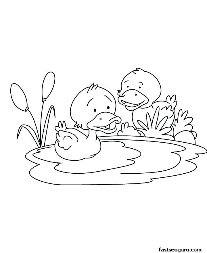 720x880 Baby Duck Coloring Pages Duck With Duckling Coloring Pages Baby