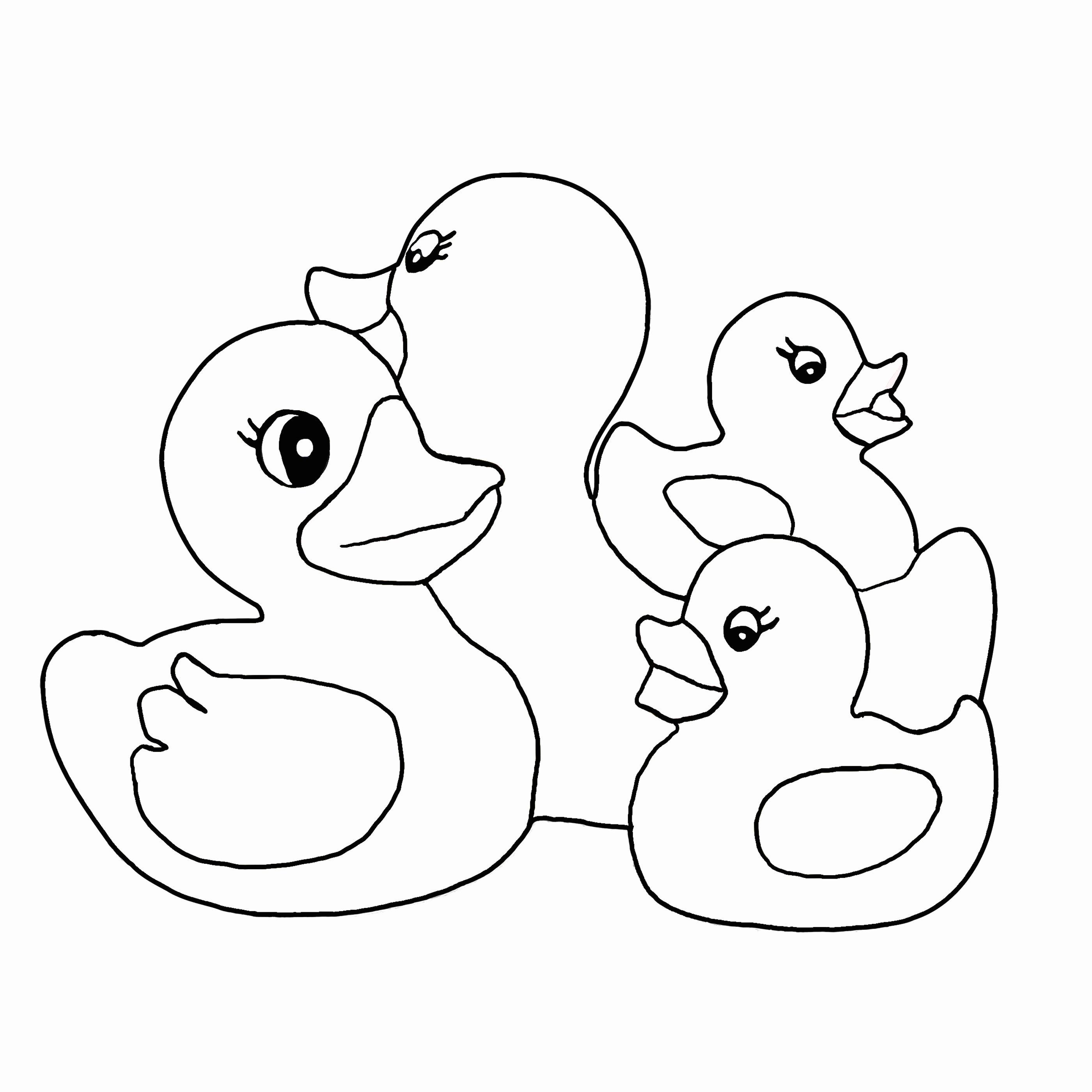 2800x2800 Duck Drawing Pages