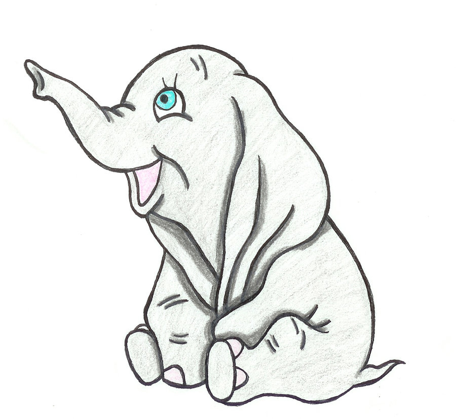 Baby Dumbo Drawing At GetDrawings | Free Download