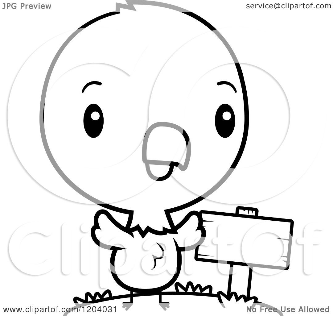 1080x1024 Cartoon Of A Black And White Cute Baby Bald Eagle By A Sign Post