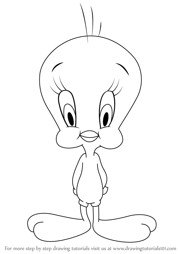 591x844 Learn How To Draw Baby Tweety From Baby Looney Tunes (Baby Looney