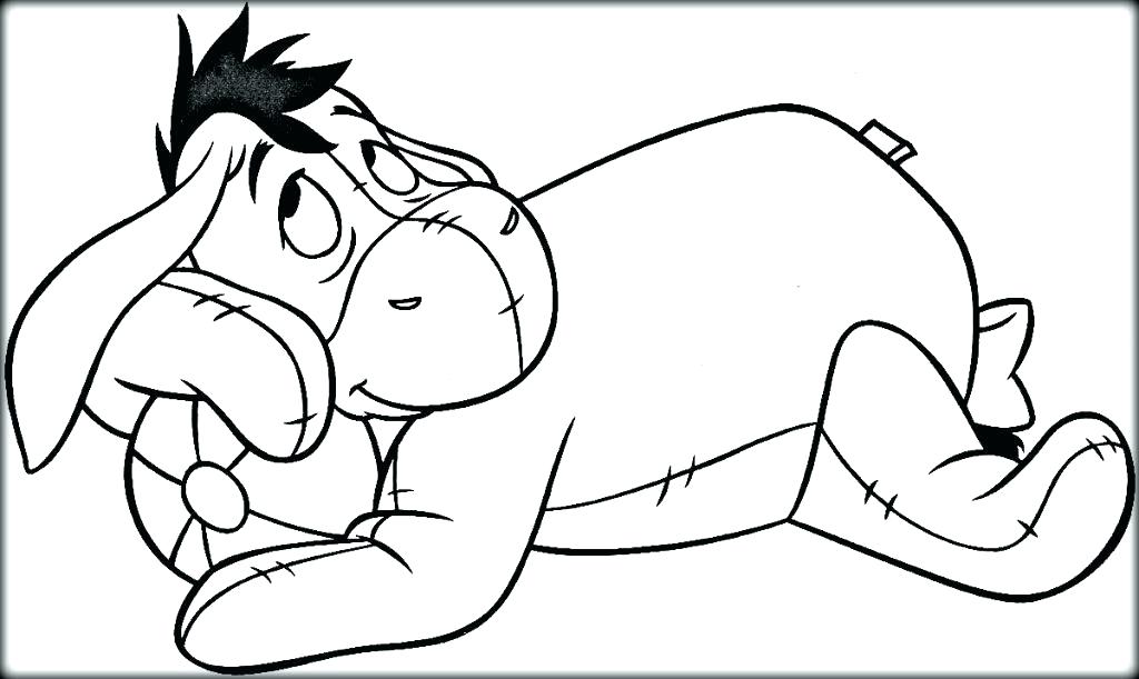 1024x611 Eeyore Coloring Page
