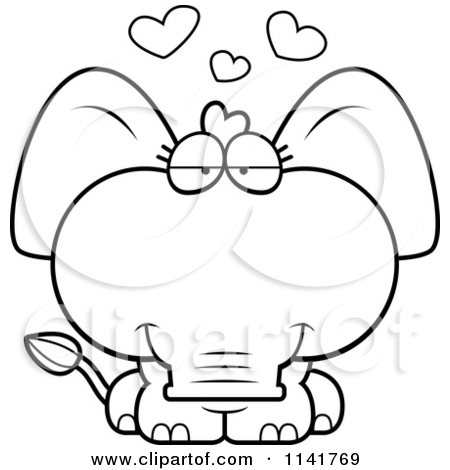 450x470 Baby Elephant Black And White Clipart
