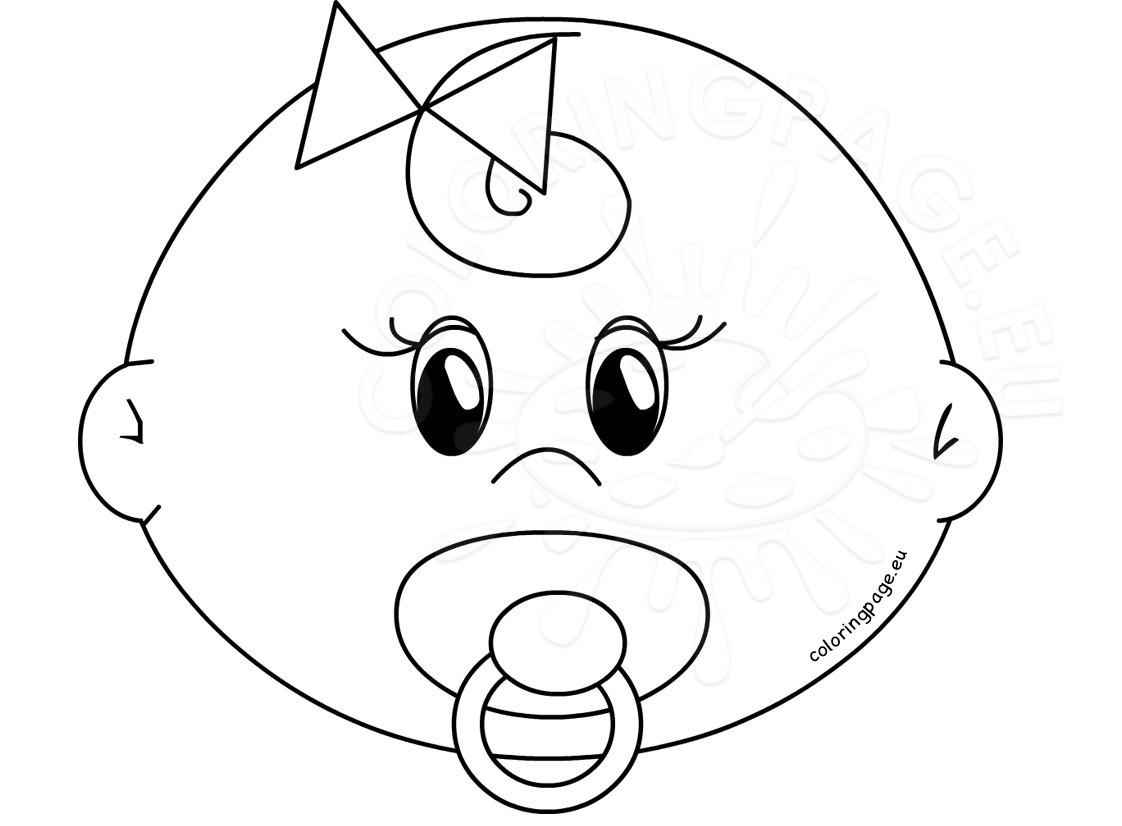 1122x826 Cute Girl Baby Faces Coloring Pages Printable Coloring Page