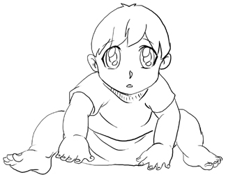 324x254 How To Draw A Baby Drawing Babies Step By Step Lesson