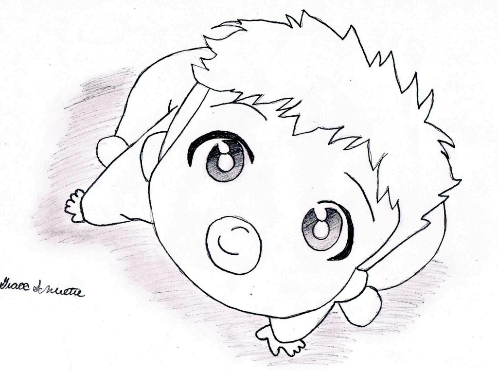 1024x763 How To Draw Baby Pictures How To Draw Anime Ba Sketch Coloring