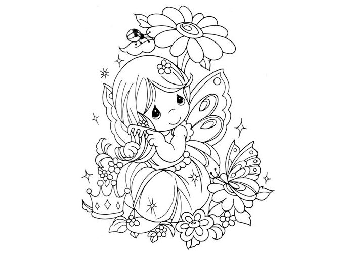 678x500 Baby Fairy Coloring Pages Cute Fairy Coloring For Girl Pages Bebo