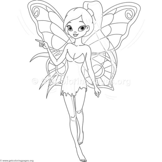 520x520 Baby Fairy Coloring Pages