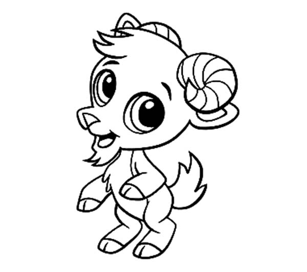 600x532 Chibi Goat Standing On Two Feet Coloring Pages Color Luna