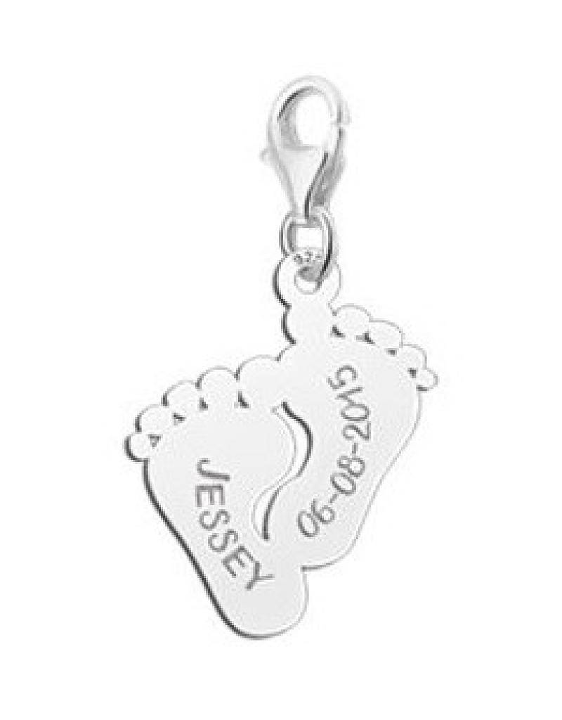 800x1024 Baby Feet Charm With Name And Date