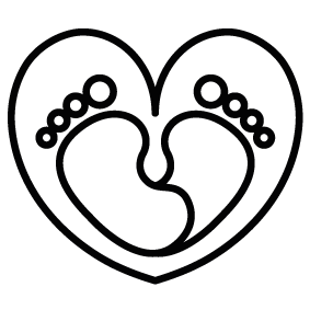 283x283 Baby Feet Heart Silhouette Silhouette Of Baby Feet Heart
