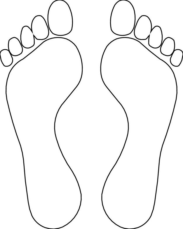 627x784 Footprint Coloring Sheet Printable Footprints