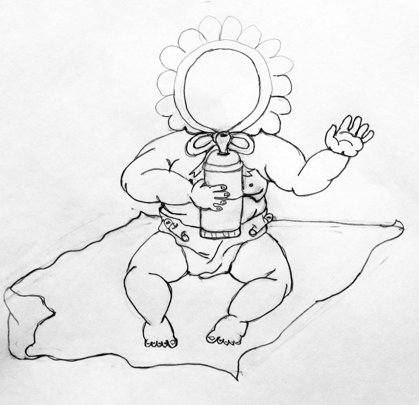 1440x1392 Linda Marcille, Fine Art ~ Crow House Studio Five Foot Fat Baby