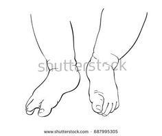 236x199 Line Art Sketch Of Baby Feet In Mother Hands, Happy Maternity
