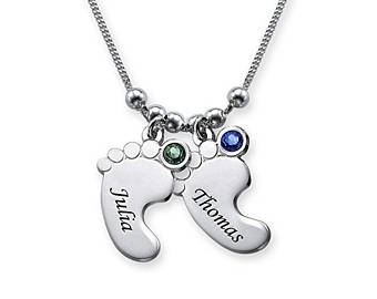 340x270 Baby Feet Necklace Etsy