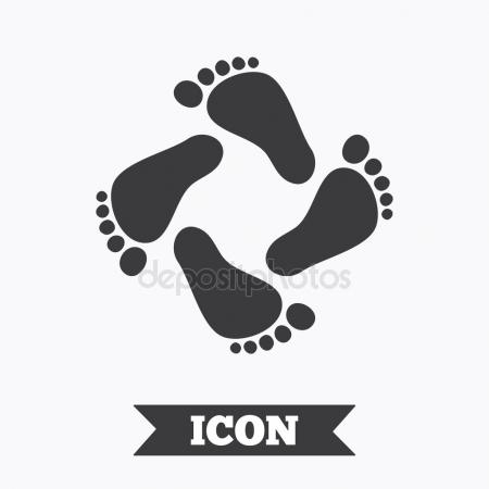 450x450 Baby Footprints Icon. Stock Vector Blankstock