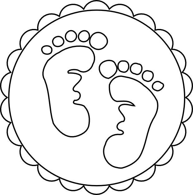 619x626 Scrapcation Getaway Baby Footprints Svg Amp Digi Stamp