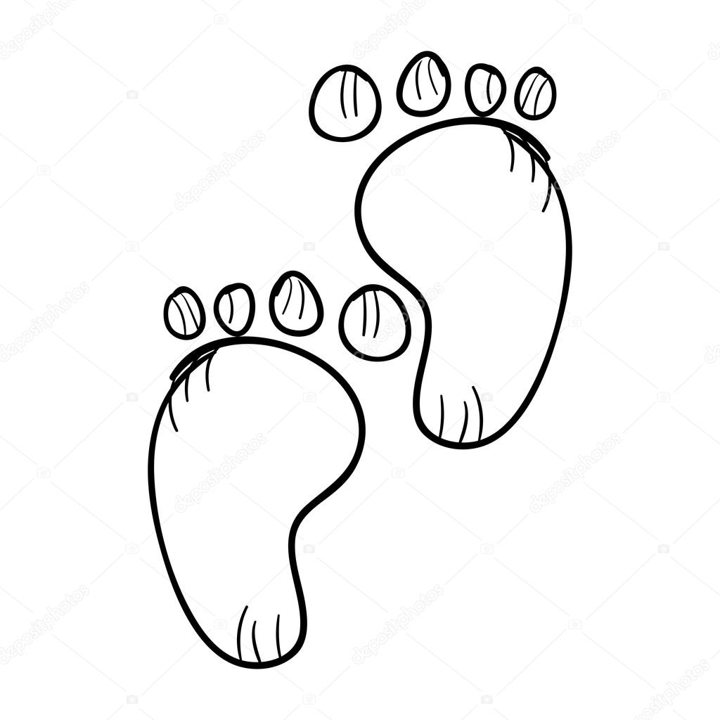 1024x1024 Pair Of Baby Footprints Stock Vector Yupiramos