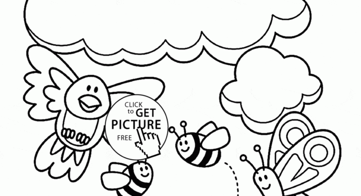 735x400 Animal Coloring Baby Animal Coloring Page Spring Baby Animal