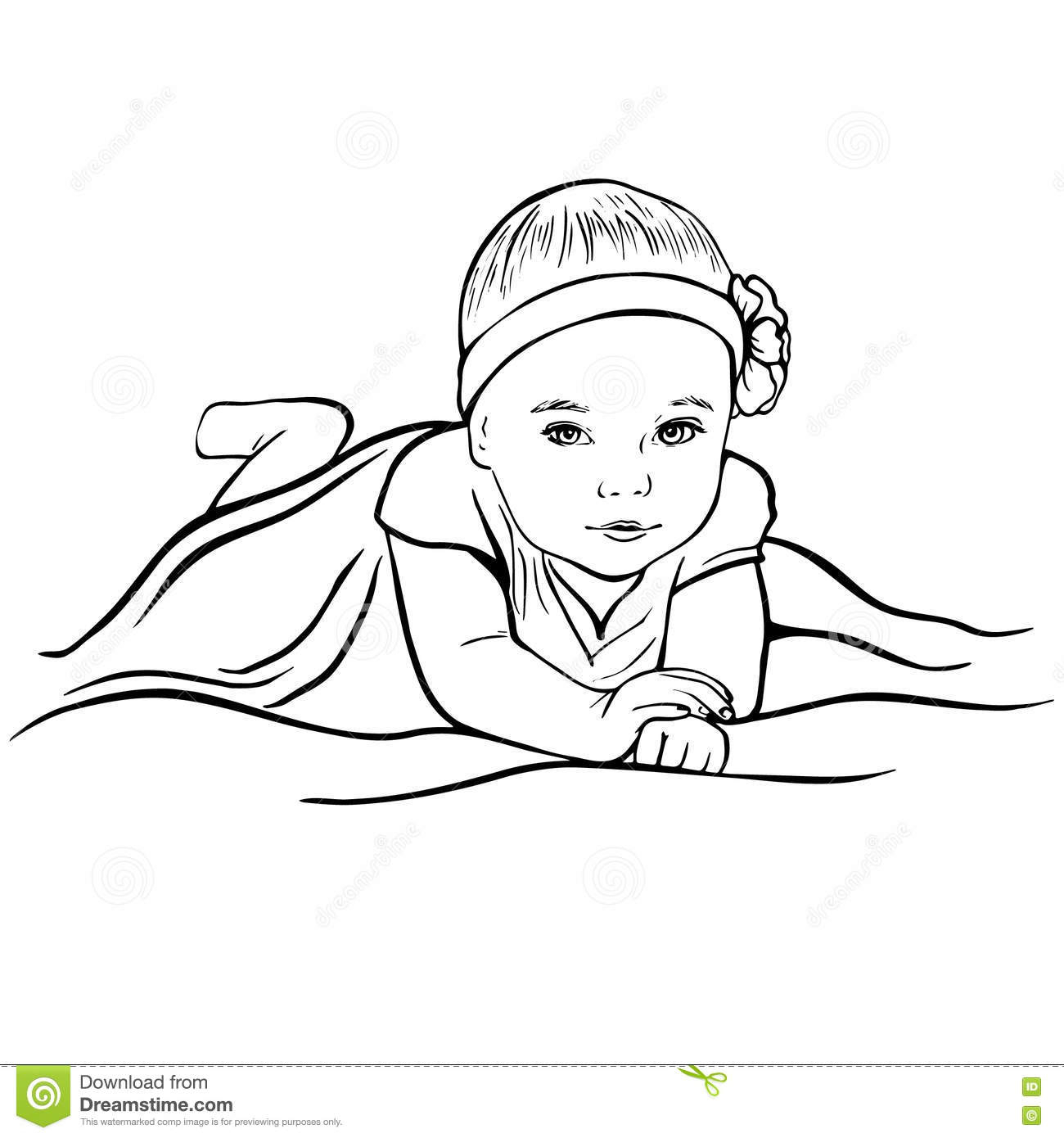 1300x1390 Baby Girl Drawing Image Drawn Baby Sketch