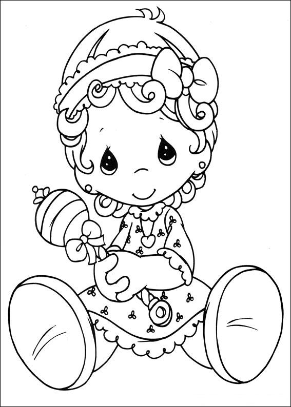 567x794 Precious Moments Baby Girl ~ Child Coloring