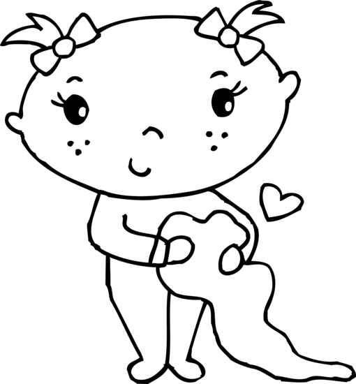510x550 Baby Girl Drawings Clip Art