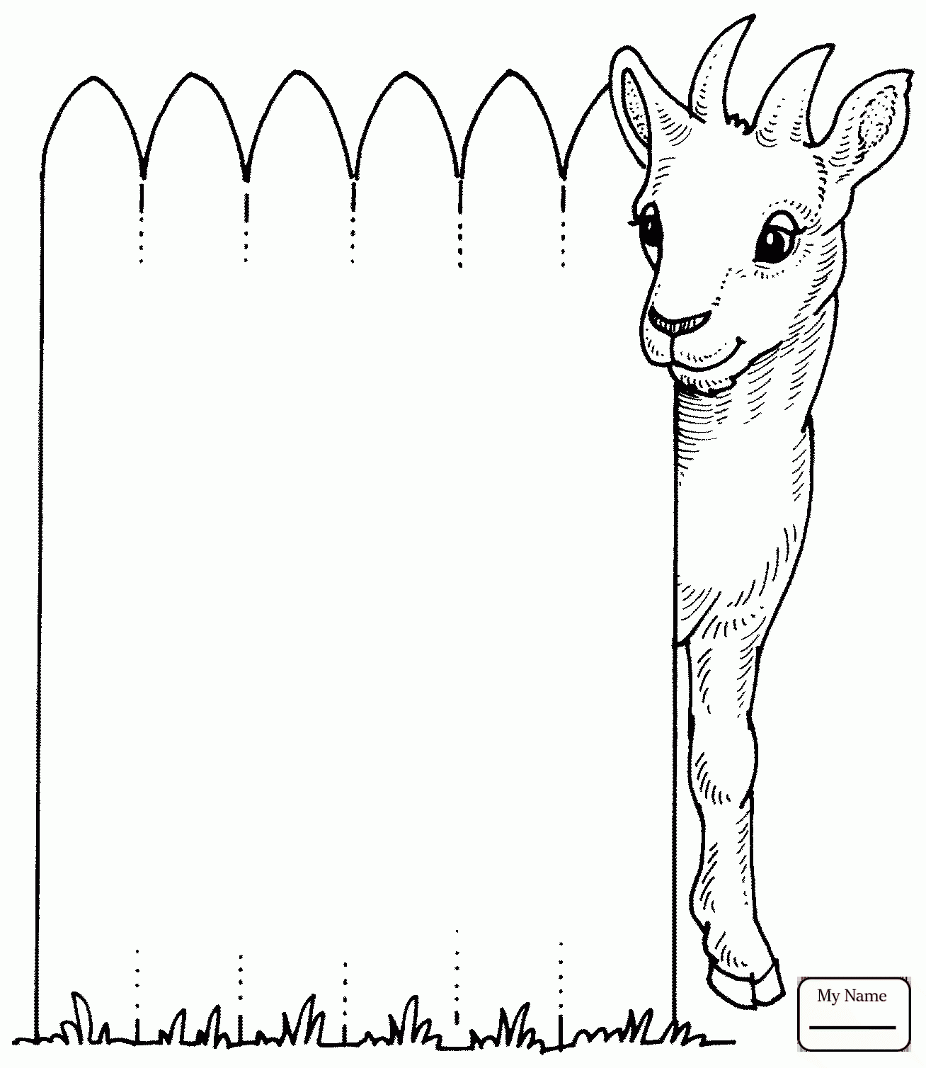 1308x1508 Coloring Pages For Kids Baby Goat Mammals