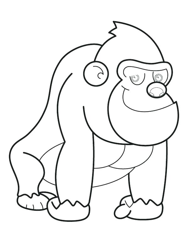 600x776 Top Rated Gorilla Coloring Pages Pictures Coloring Page A Free