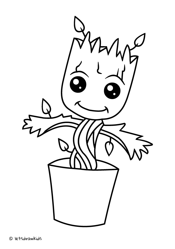 Baby Groot Drawing at GetDrawings | Free download