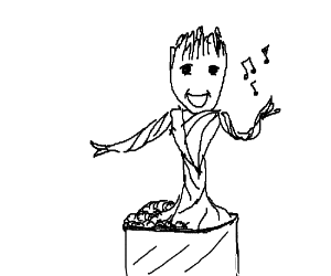 300x250 Angry Baby Groot, From Guardians Of The Galaxy