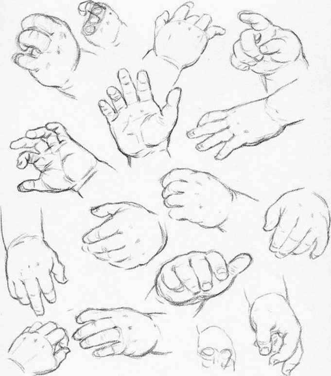 681x773 How Sketch Baby Hands How To's In Art Baby Hands