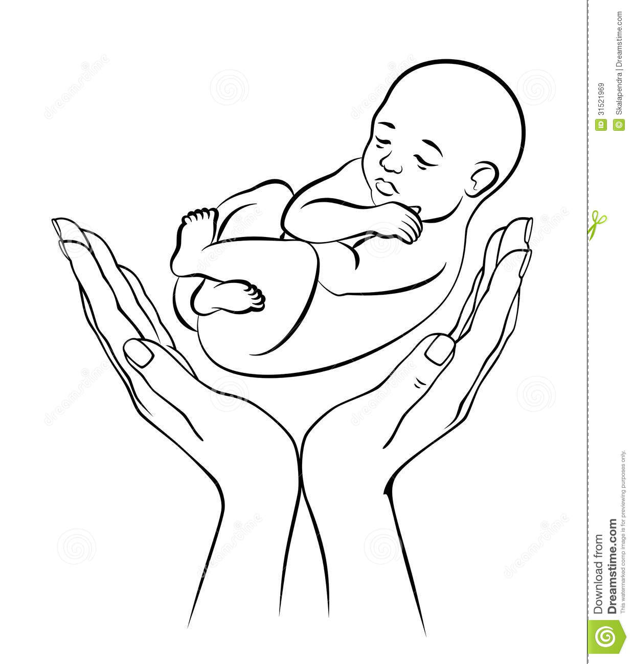 1238x1300 Baby In Hand Drawing How To Draw Hands