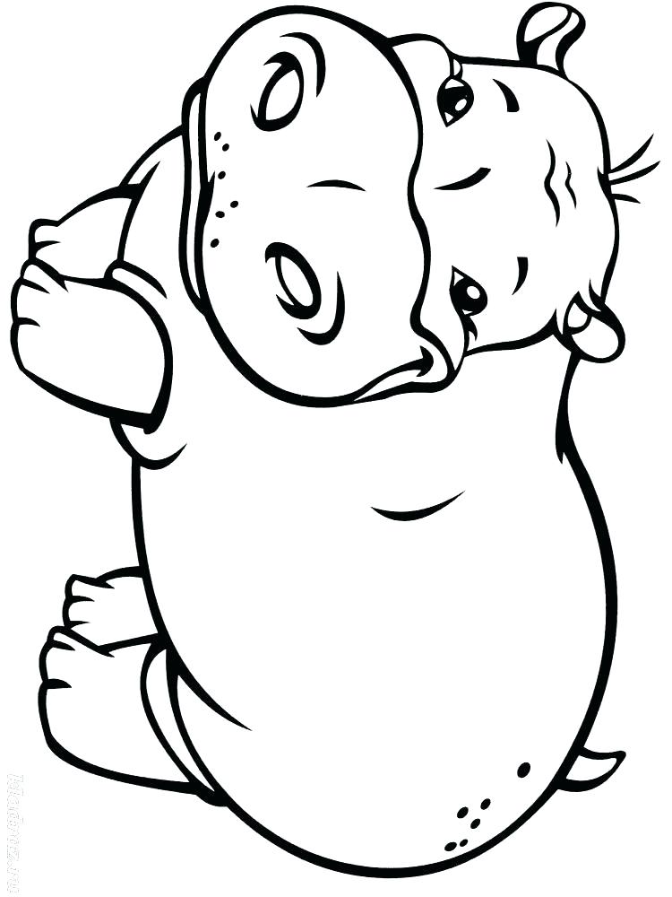 750x1000 Baby Hippo Coloring Pages Hippo Coloring Pages Hippopotamus Animal
