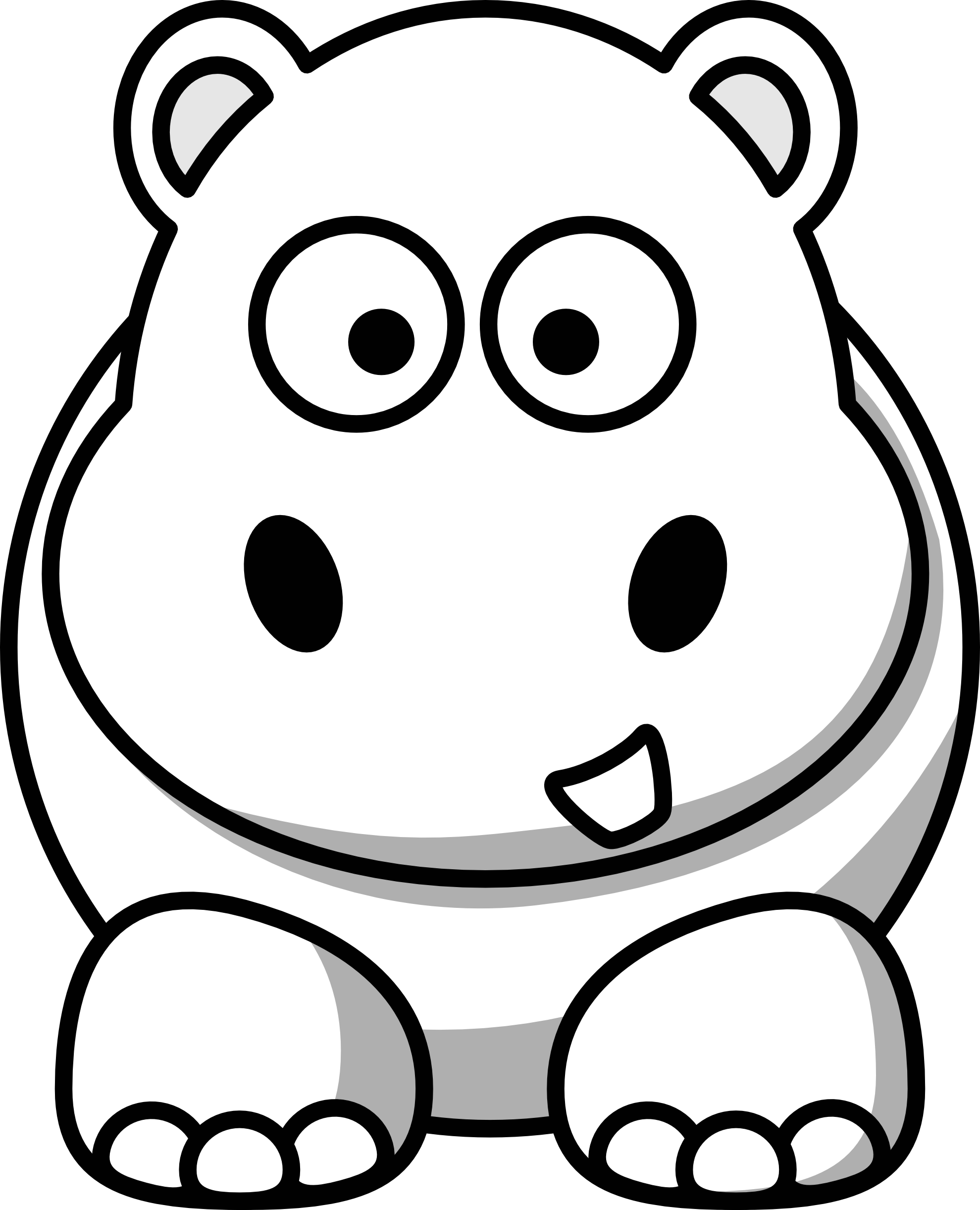 1979x2443 Cute Baby Hippo Coloring Pages Coloring Page For Kids