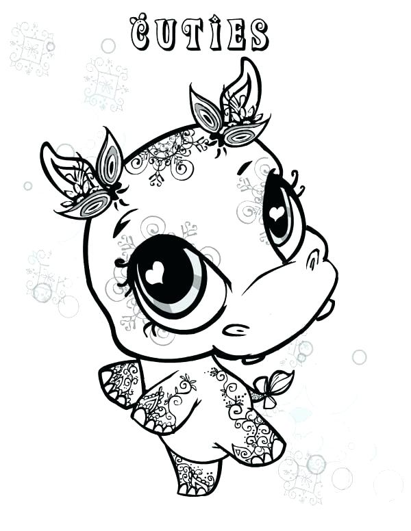600x776 Hippo Coloring Page Little Cute Hippo Coloring Page Cute Baby