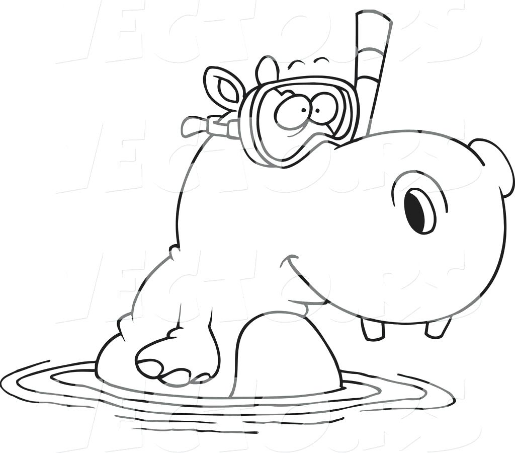 1024x900 Coloring Hippopotamus Coloring Page Baby Hippo Pages Cartoon