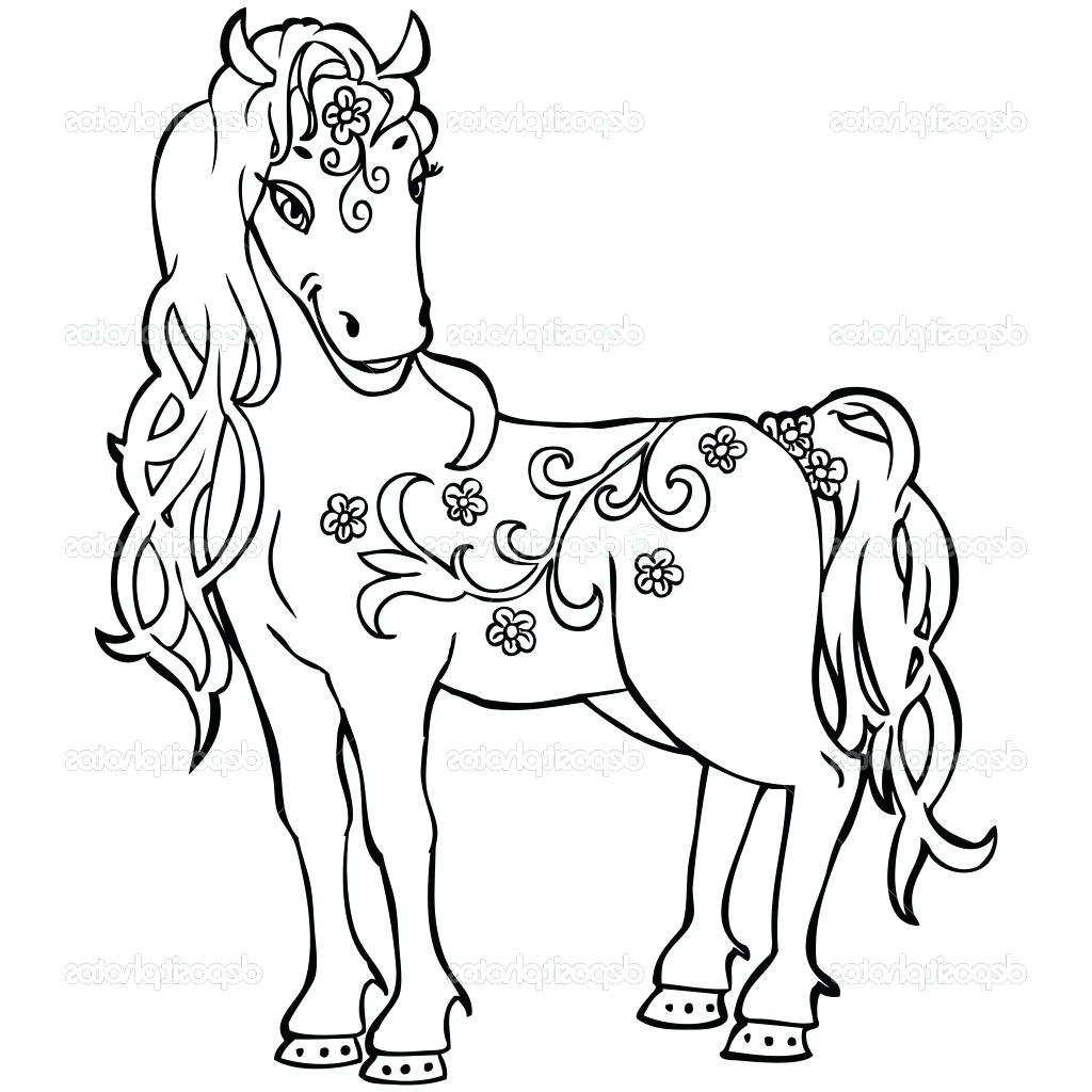 1024x1024 Coloring Baby Horses Coloring Pages Line Drawing Animals Library