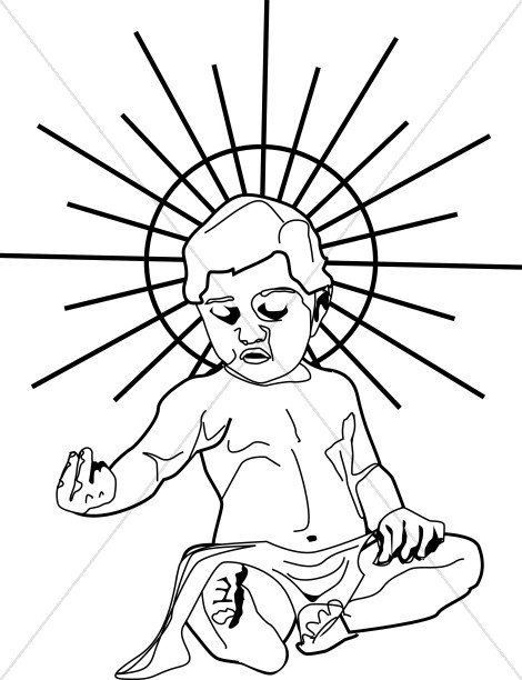 470x612 Line Drawn Baby Jesus Baby Jesus Clipart