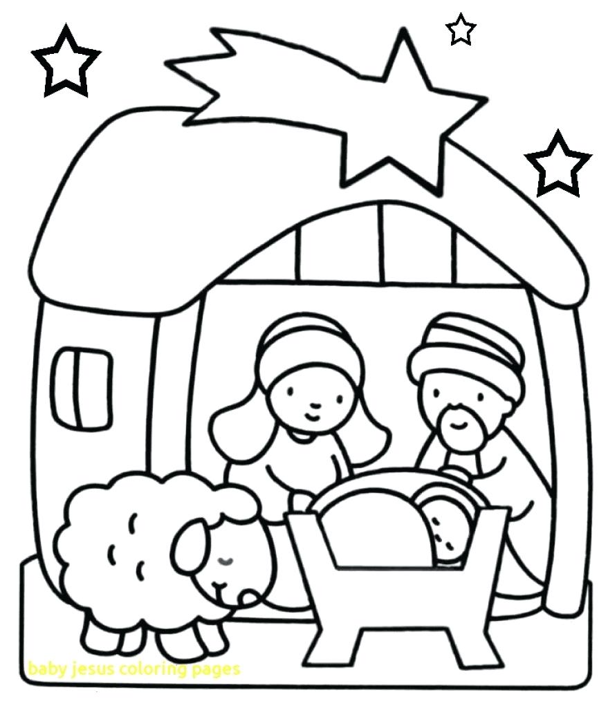 879x1024 Printable Printable Baby Jesus Coloring Pages With Covered Body