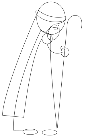 300x480 How To Draw Cartoon Nativity Scene Baby Jesus In Manger